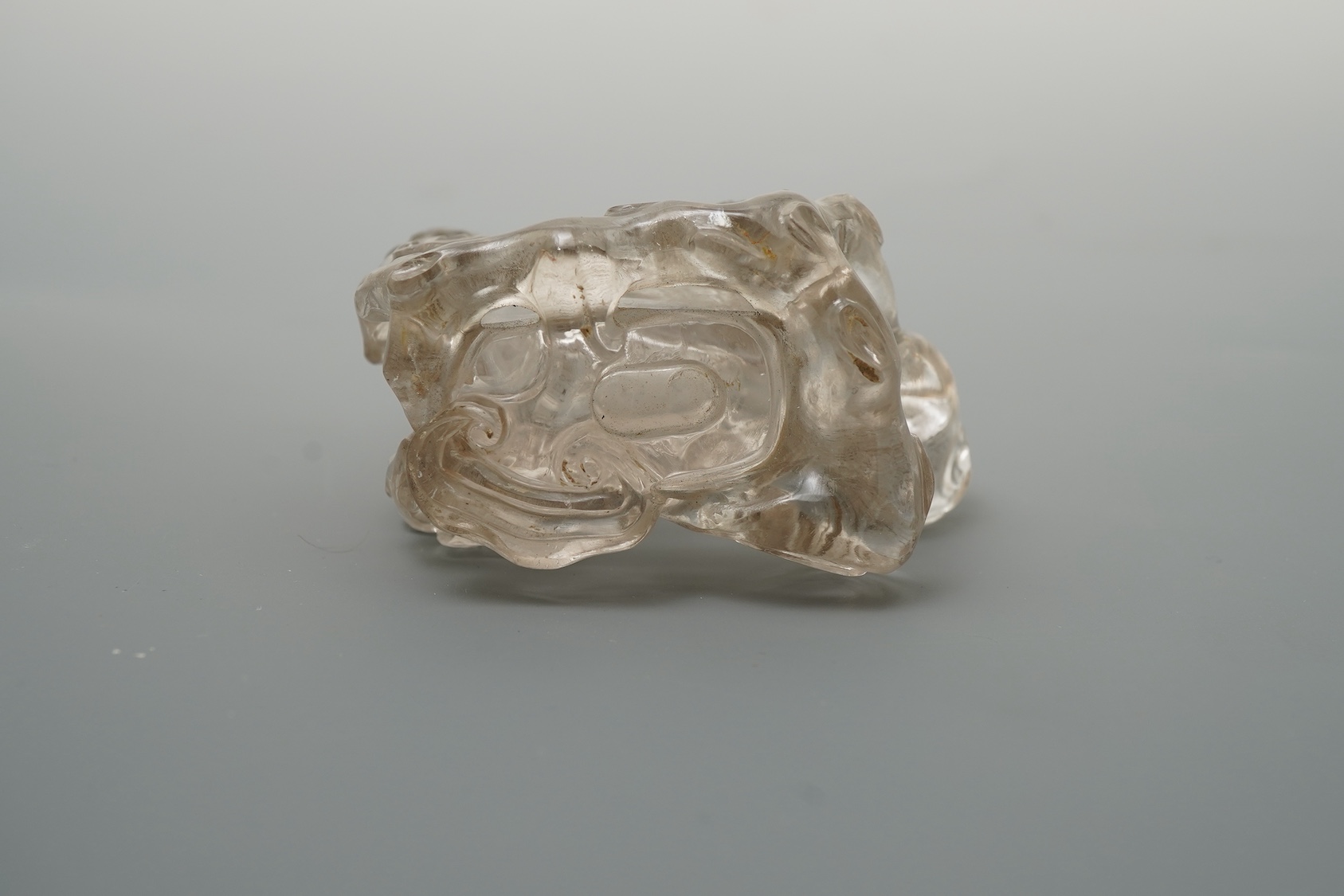 A Chinese rock crystal small vase and cover, 18th/19th century